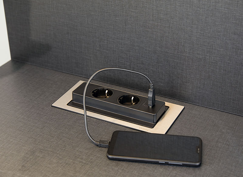 Möbelsteckdose mit USB-Anschluss