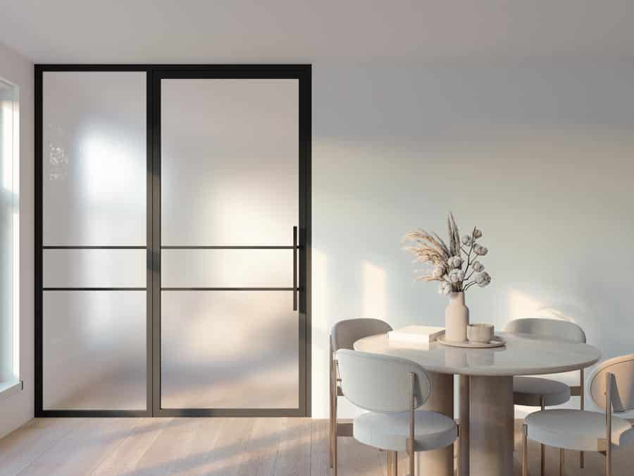 Pivot Tür aus Aluminium